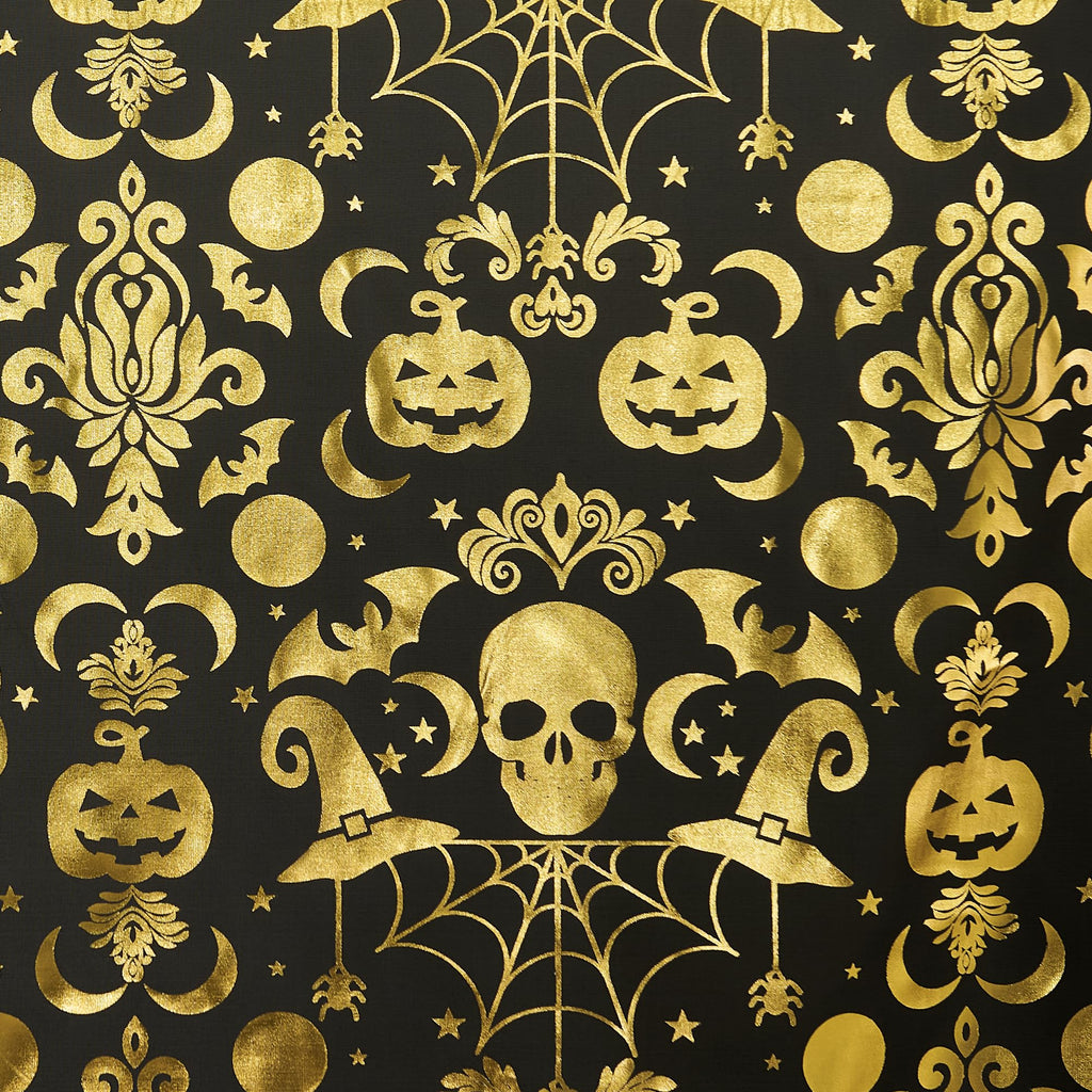 NICETOWN Halloween Curtains 84 Inches Long Scary Skull Sheer Curtains with Spooky Skeleton Pumpkin Party Decorations Window Treatment for Indoor & Ourdoor, Grommet Design, W52 x L84, Black, 2 Panels